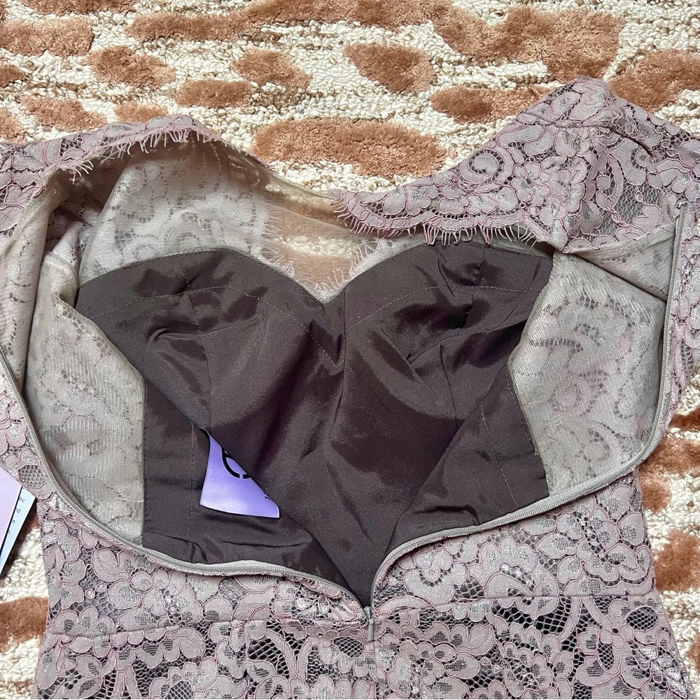 JS Collections Light Purple Lace Dress – Size 4 – NWT - Picture 7 of 8